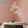 Modern nordic glass shade multi bubble pendant light led modern chandelier